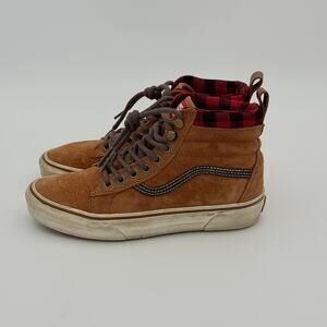Vans Sk8-Hi MTE Glazed Ginger Flannel High Top Sneakers